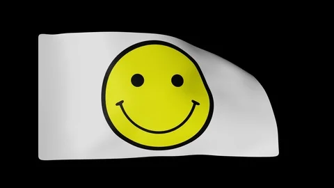 Smiley Full Flag plus alpha channel 库存影片 87264347