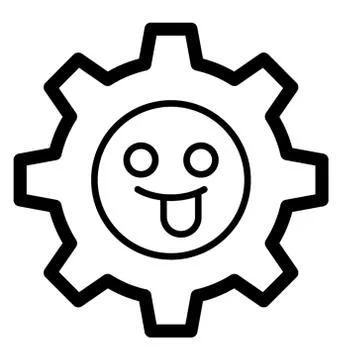 Smiley Gear Vector Illustrazione stock