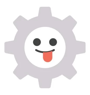 Smiley Gear Vector Stock Illustration