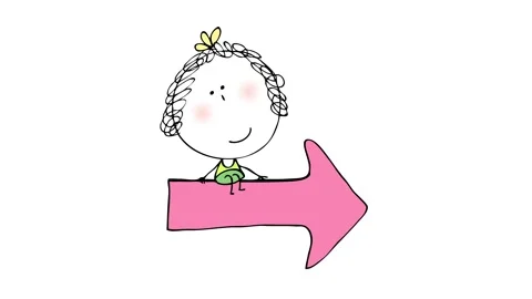 Smiley girl with soft colored cheeks wearing a hair ribbon and a green yellow Stock Footage 130971336