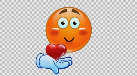 Smiley gives heart Stock Footage 61450518