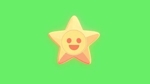 Smiley Happy Star Greenscreen Stock Footage 277764313