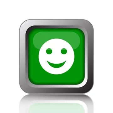 Smiley icon. Internet button on black background.. Stockillustratie