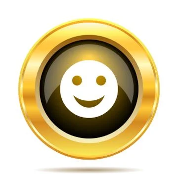 Smiley icon. internet button on white background.. Stockillustratie