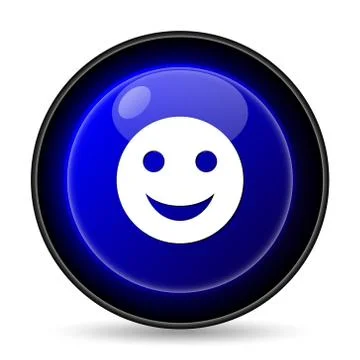 Smiley icon. internet button on white background.. Stock Illustration