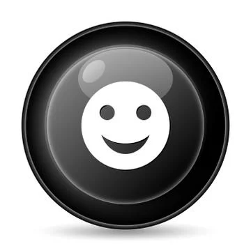 Smiley icon. internet button on white background.. Stock Illustration