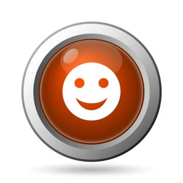 Smiley icon. internet button on white background.. Stock Illustration