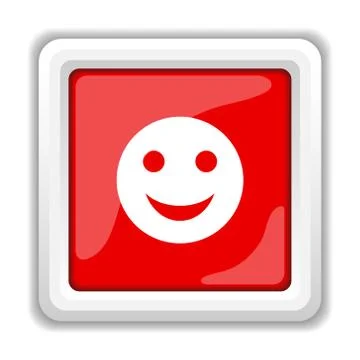 Smiley icon. internet button on white background.. Stockillustratie