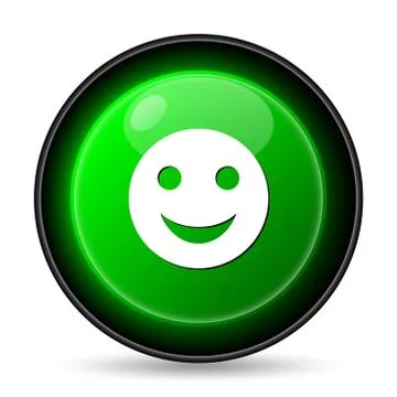  smiley icon. internet button on white background.. Illustrazione stock
