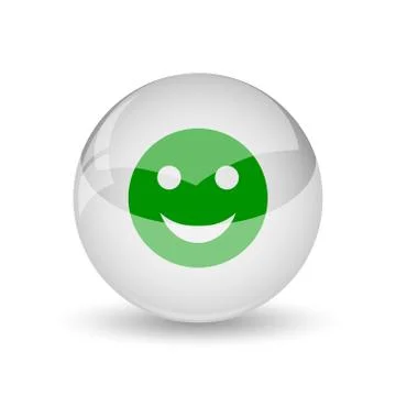 Smiley icon. Internet button on white background.. Stock Illustration