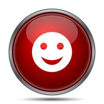 Smiley icon. Internet button on white background.. 스톡 일러스트