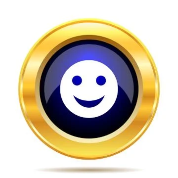 Smiley icon. Internet button on white background.. イラスト素材