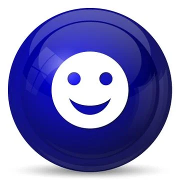 Smiley icon. Internet button on white background.. Stockillustratie