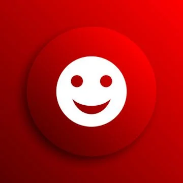 Smiley icon. Internet button on white background.. Stockillustratie