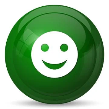 Smiley icon. Internet button on white background.. Stockillustratie