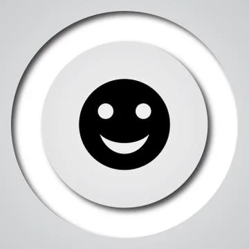 Smiley icon. Internet button on white background.. Stock Illustration
