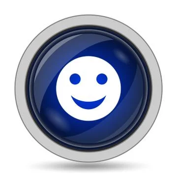 Smiley icon. Internet button on white background.. 스톡 일러스트