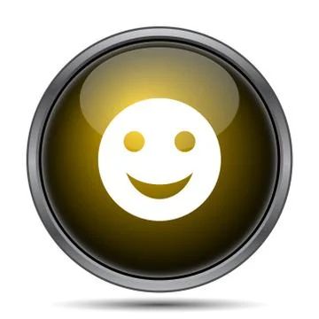Smiley icon. Internet button on white background.. Stockillustratie