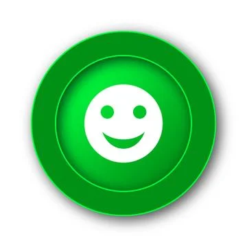 Smiley icon. Internet button on white background.. Stock Illustration