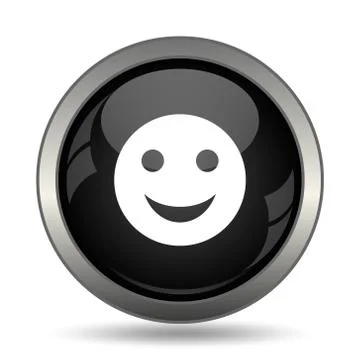 Smiley icon. Internet button on white background. . Stockillustratie