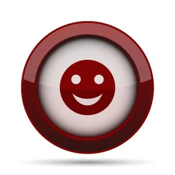 Smiley icon. Internet button on white background. . Stock Illustration