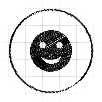 Smiley icon. Internet button on white background.. Stockillustratie