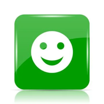 Smiley icon. Internet button on white background.. Stockillustratie