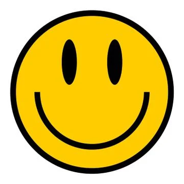 Smiley Icon Smiling Face Flat Style Illustrazione stock