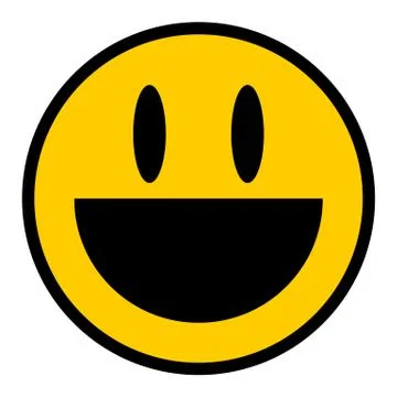 Smiley Icon Smiling Face Flat Style 스톡 일러스트