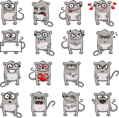 Smiley mice. Vector. Stock-Illustration