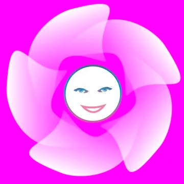 Smiley moon Illustrazione stock