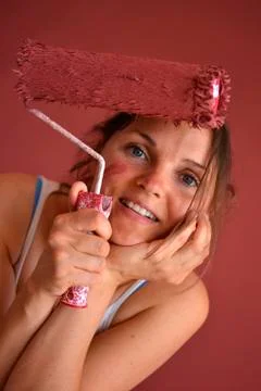 Smiley painter Stock Photos