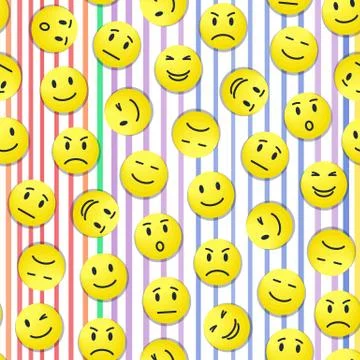 Smiley pattern Stock Illustration