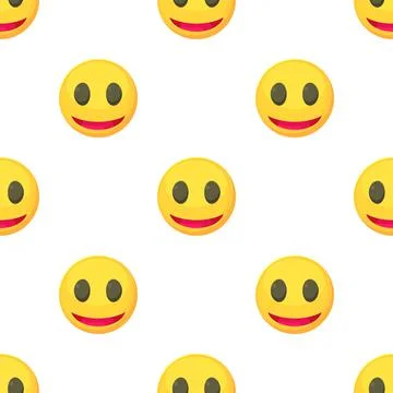 Smiley pattern seamless vector Stock Illustration