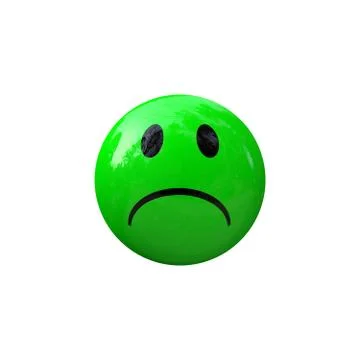 Smiley sad green Stock Illustration