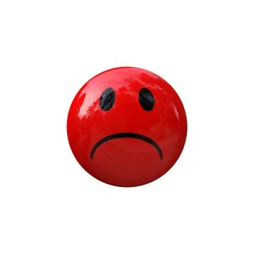 Smiley sad red Stock Illustration