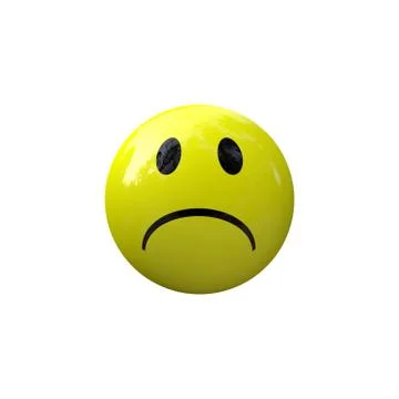 Smiley sad yellow Stock Illustration