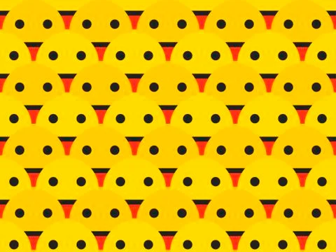 Smiley seamless pattern. Smiley shows the language, the emotion of joy. Vecto Illustrazione stock