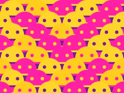 Smiley seamless pattern. Smiley shows the language, the emotion of joy. Vecto Stock Illustration