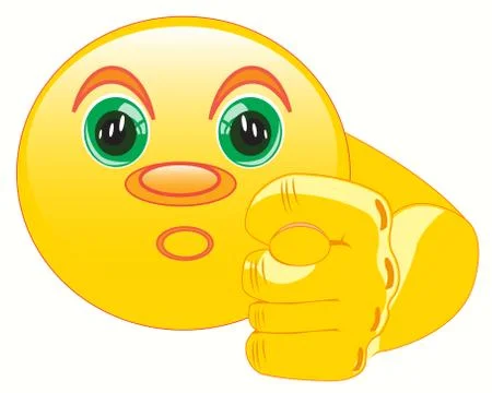 Smiley shows fig Stock Illustration