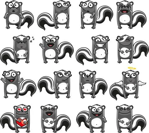 Smiley skunk Stock Illustration