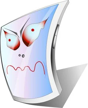 Smiley smartphone/ vector Stock Illustration