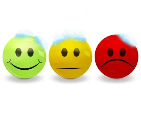 Smiley with snow Stock Illustration