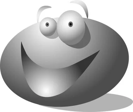 Smiley stone / stone is happy / vector Stock Illustration