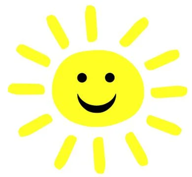 Smiley Summer Sun Stock Illustration