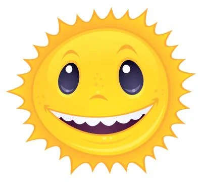Smiley Sun Stock Illustration