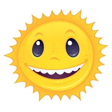 Smiley Sun Vector cartoon drawing of a happy, smiling sun. Great for sprin... Fotos de archivo