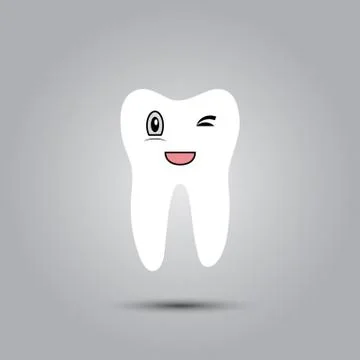 Smiley in tooth Stock Illustration
