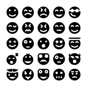 Smiley Vector Icons Ilustración de archivo