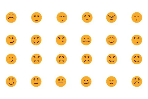 Smiley Vector Icons Set Stock Illustration